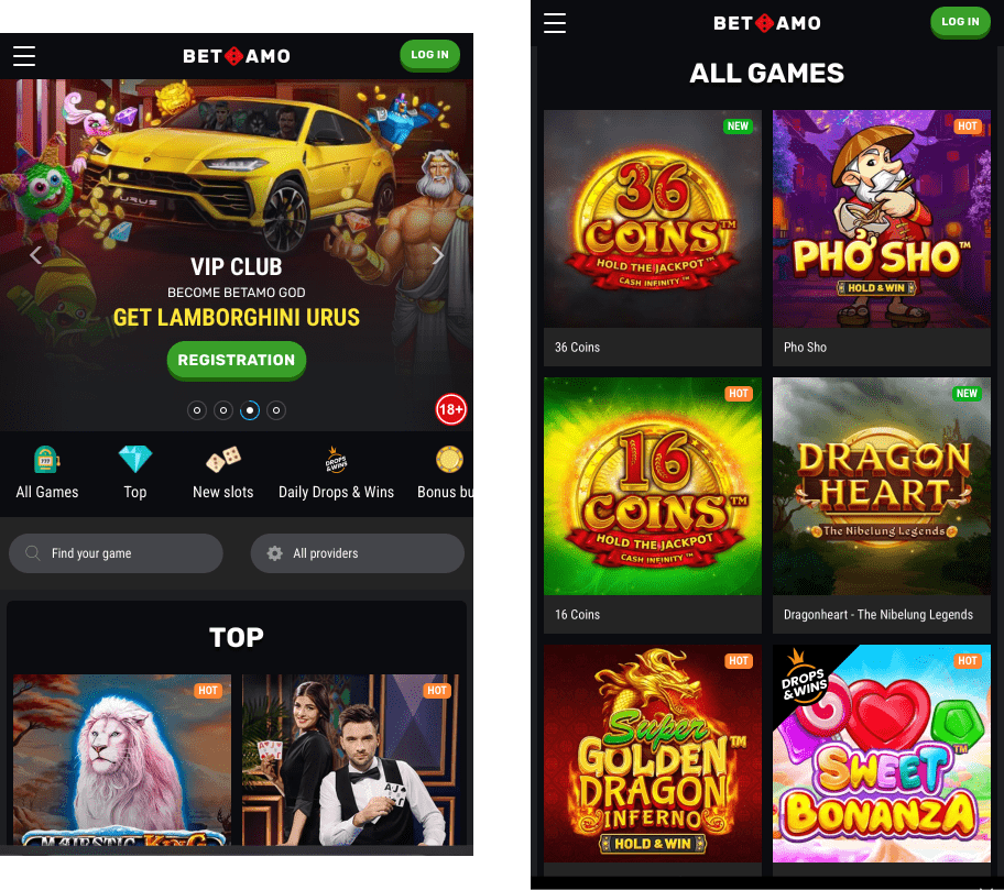 Betamo Casino mobile