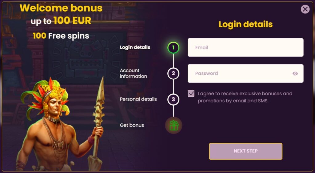 Bizzo Casino signup