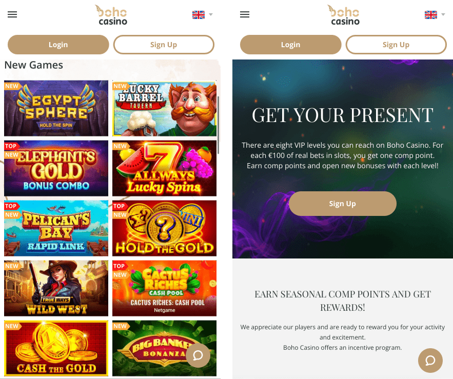 Boho Casino mobile