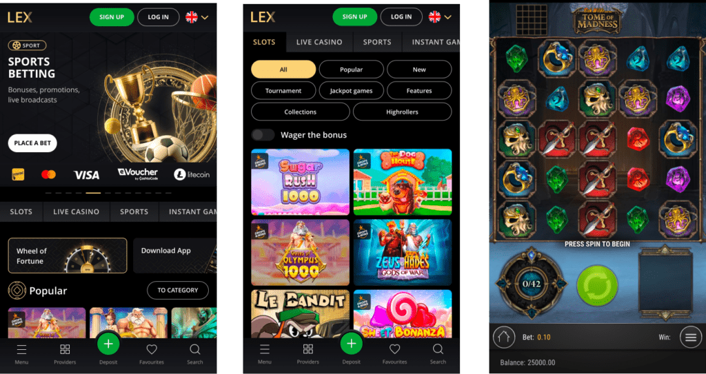 Lex Casino mobile