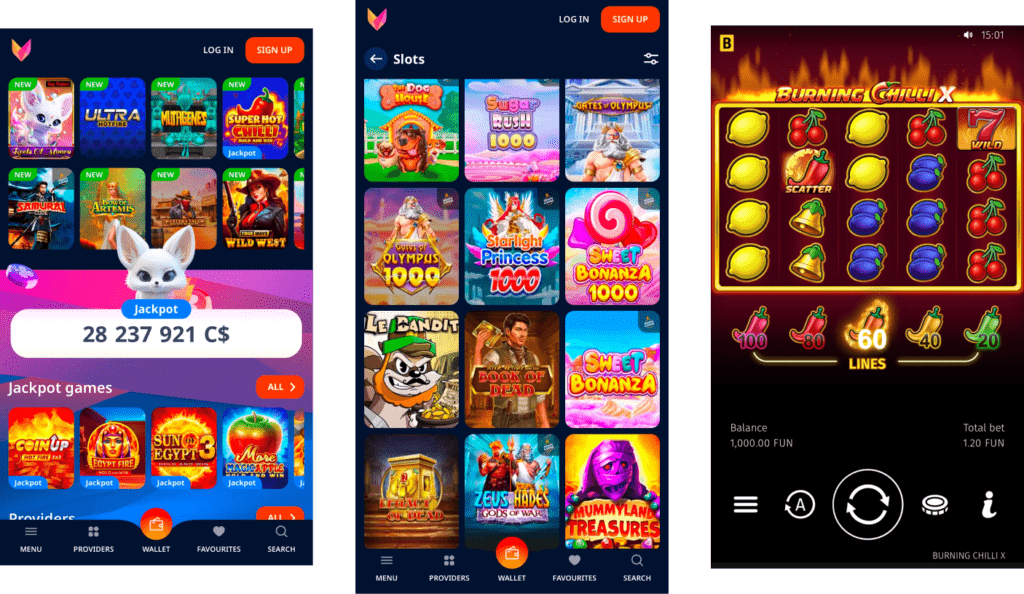 Monro Casino mobile