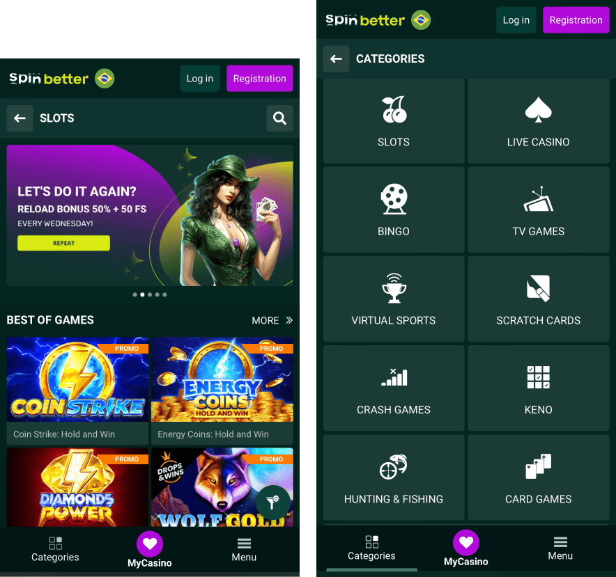 SpinBetter Casino mobile