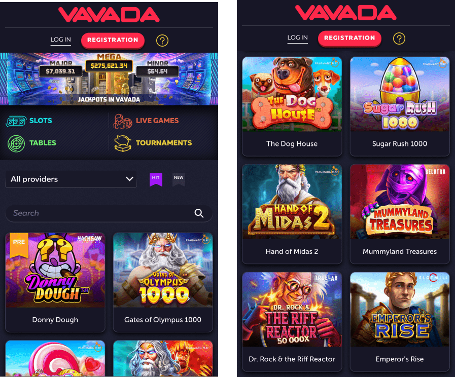 Vavada casino mobile