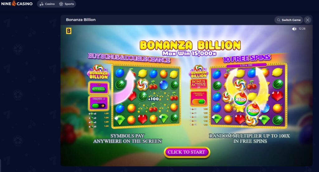 Bonanza billion slot game