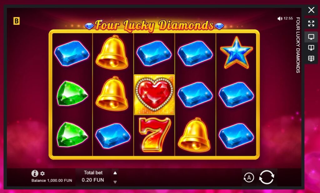 Four lucky diamonds slot