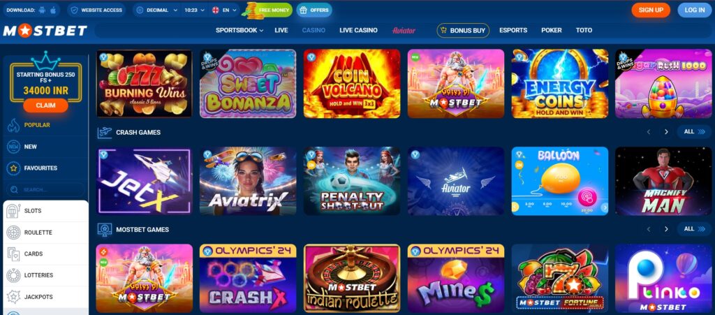 MostBet casino slots