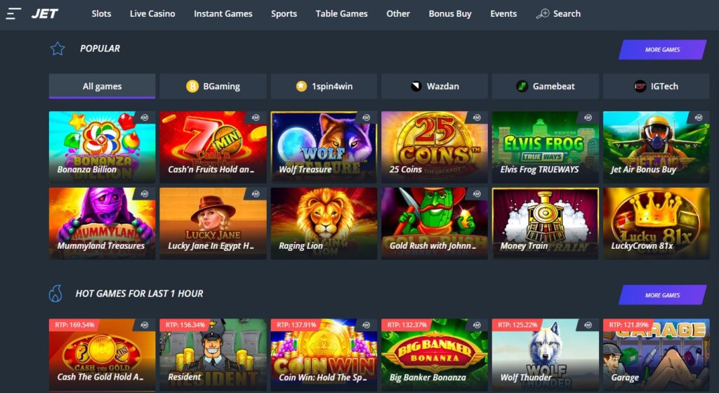 jet casino slots